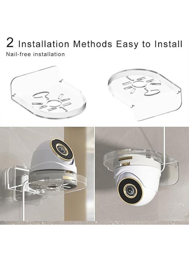 3 Pack Small Shelf, Security Camera Wall Mount Holder, Baby Monitor Mount,360°Rotation Security Bracket,Camera Not Included - Image 2